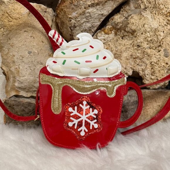 Christmas Hot Cocoa Cup Crossbody Bag - Picture 2 of 7